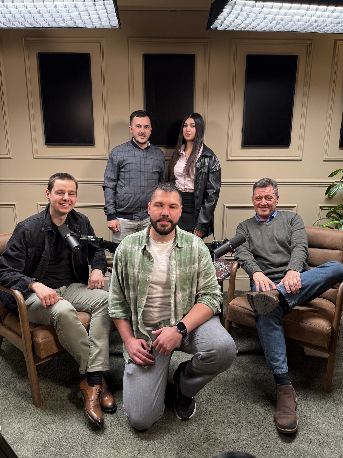 The LOYALS chartered accountants team together on the studio set in London